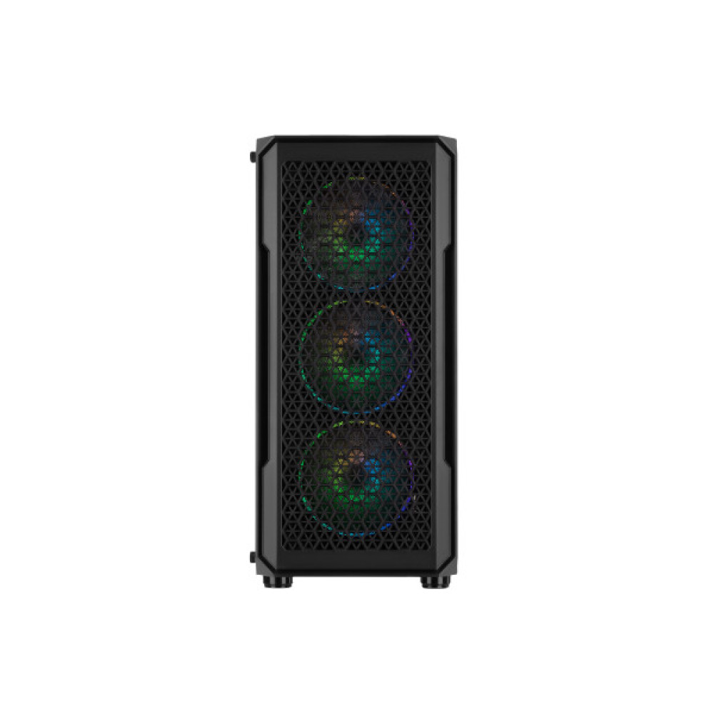 Корпус 2E GAMING Hexagon G338 без БЖ 2xUSB3.0, 1xUSBType-C, 3x120мм ARGB, 1x120мм, VGA 330мм, LCS ready, HUB, TG Side Panel, ATX, чорний