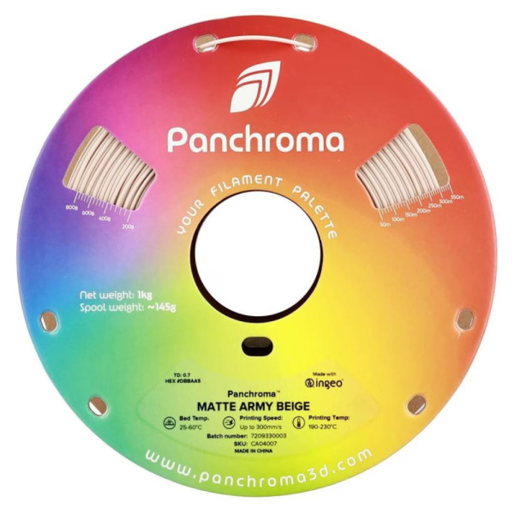 Пластик для 3D-принтера Polymaker PLA PANCHROMA MATTE 1,75mm 1kg ARMY BEIGE (CA04007)