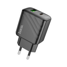 Зарядний пристрій HOCO CS23A 1xUSB-C PD30W + 1xUSB QC3.0 black (6942007609944)