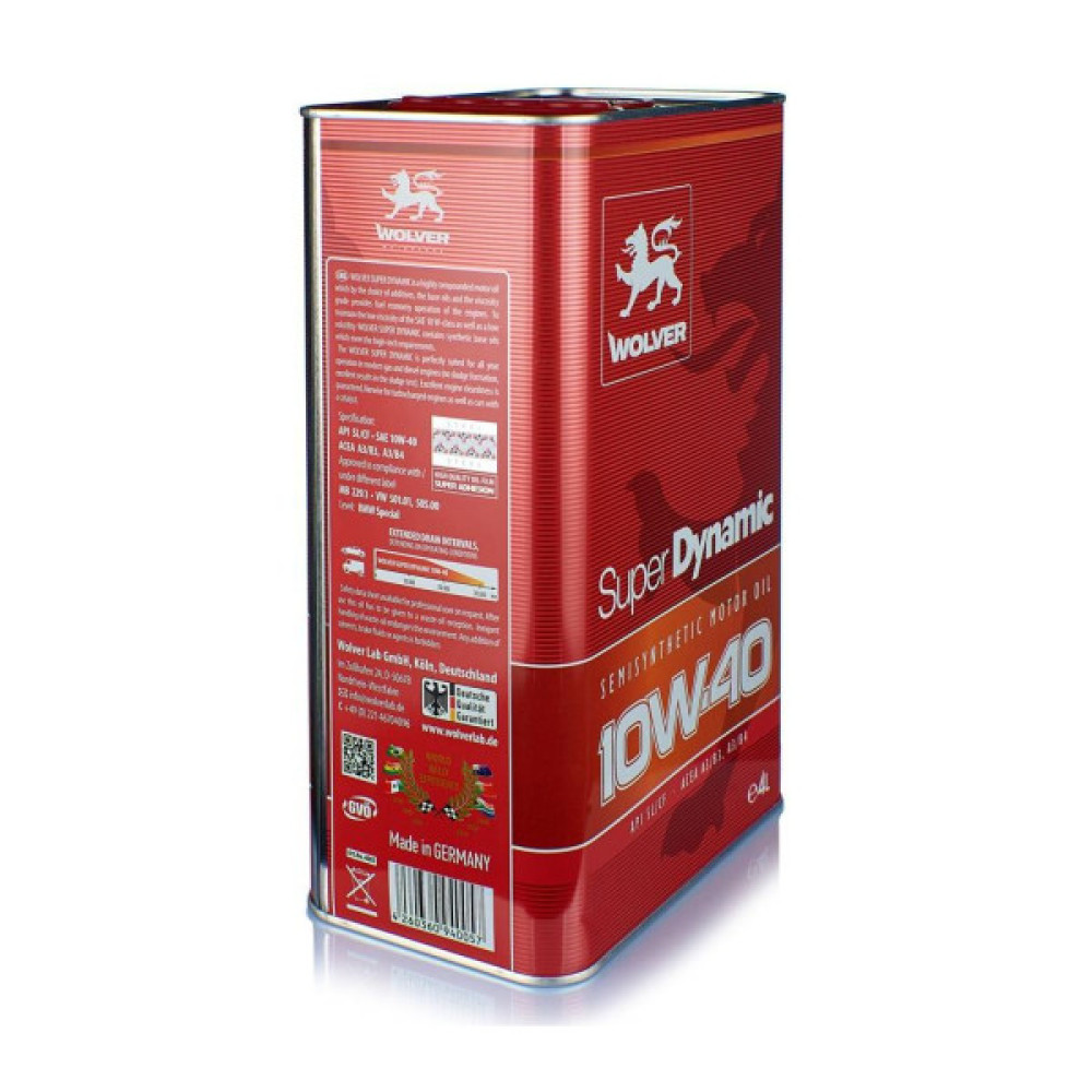 Моторна олива Wolver Super Dinamic 10W-40 4л (4260360940057)