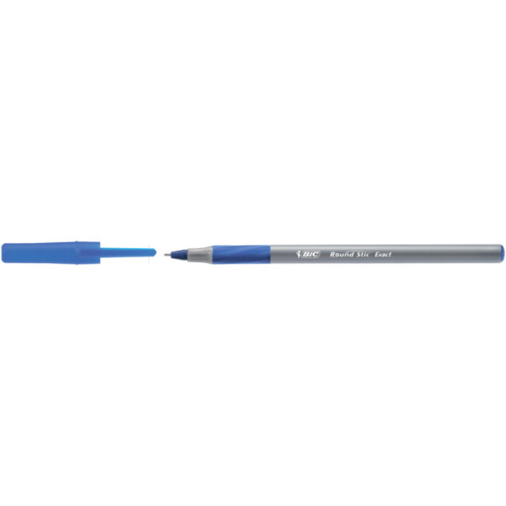 Ручка кулькова Bic Round Stic Exact, синя, 4шт в блістері (bc932857/bc9333702)