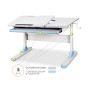 Парта Mealux Vancouver Multicolor Blue Lite (BD-620 W/G MC + BL Lite) Парта Mealux Vancouver Multicolor Blue Lite (BD-620 W/G MC + BL Lite)