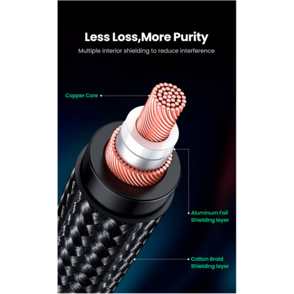 Кабель мультимедійний 3.5mm M to XLR F 1.0m AV182 black UGREEN (20763)