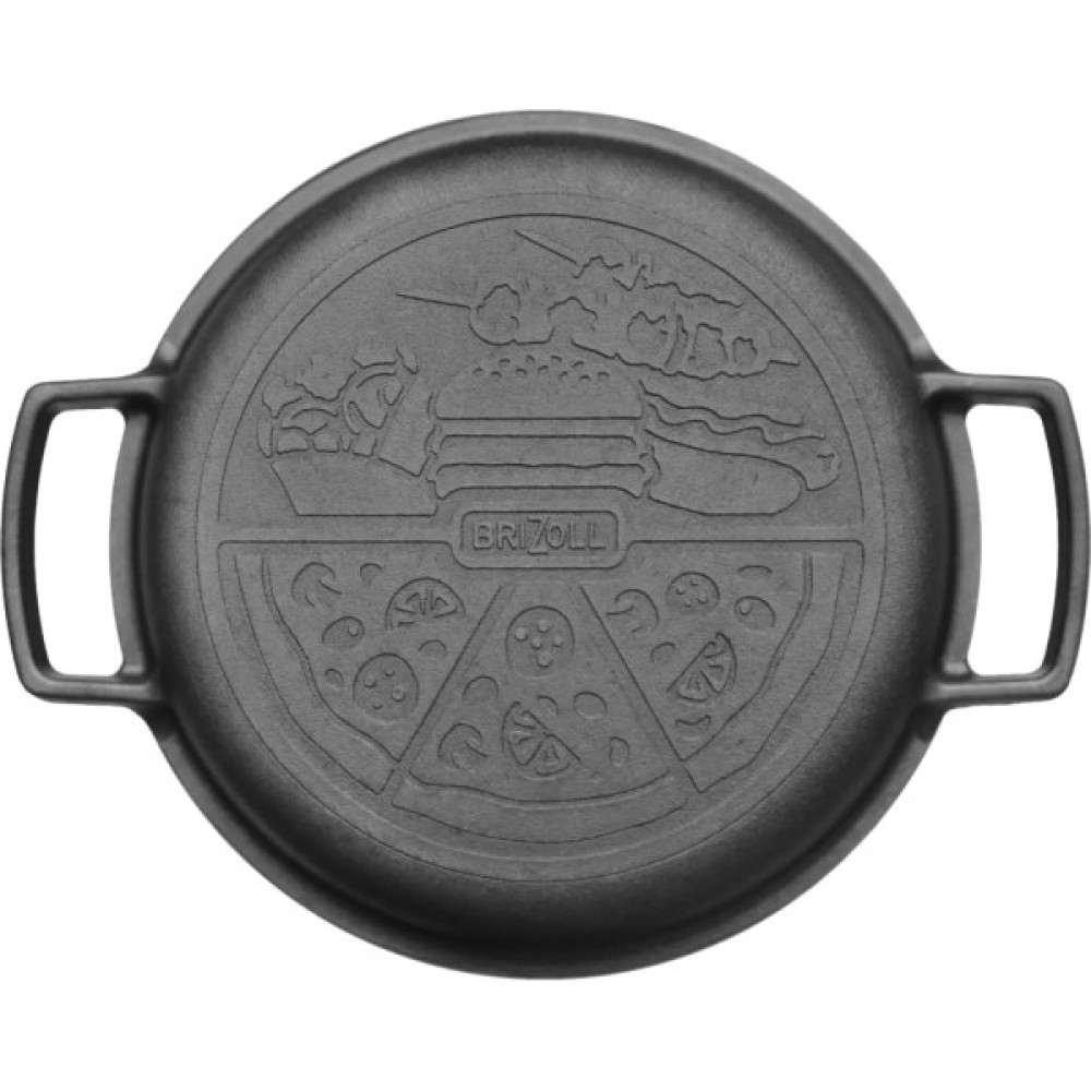 Каструля Brizoll чавунна з кришкою-сковородою 6 л (P-6L-2)
