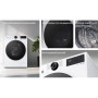 Пральна машина LG фронтальна, 8кг, 1200, A, 48см, дисплей, пара, інвертор, білий