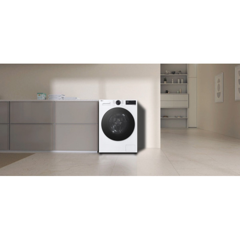 Пральна машина LG фронтальна, 8кг, 1200, A, 48см, дисплей, пара, інвертор, білий
