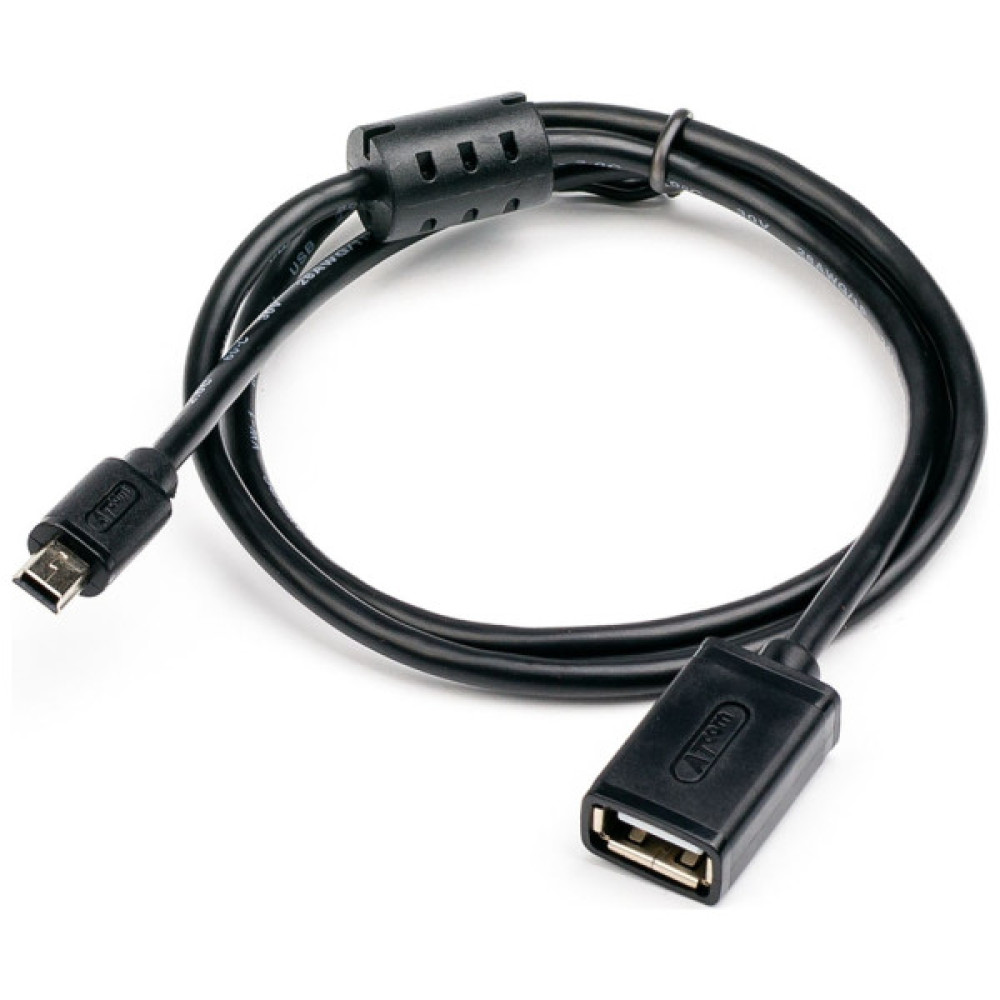 Дата кабель OTG USB 2.0 AF to Mini 5P 0.1m Atcom (12822)