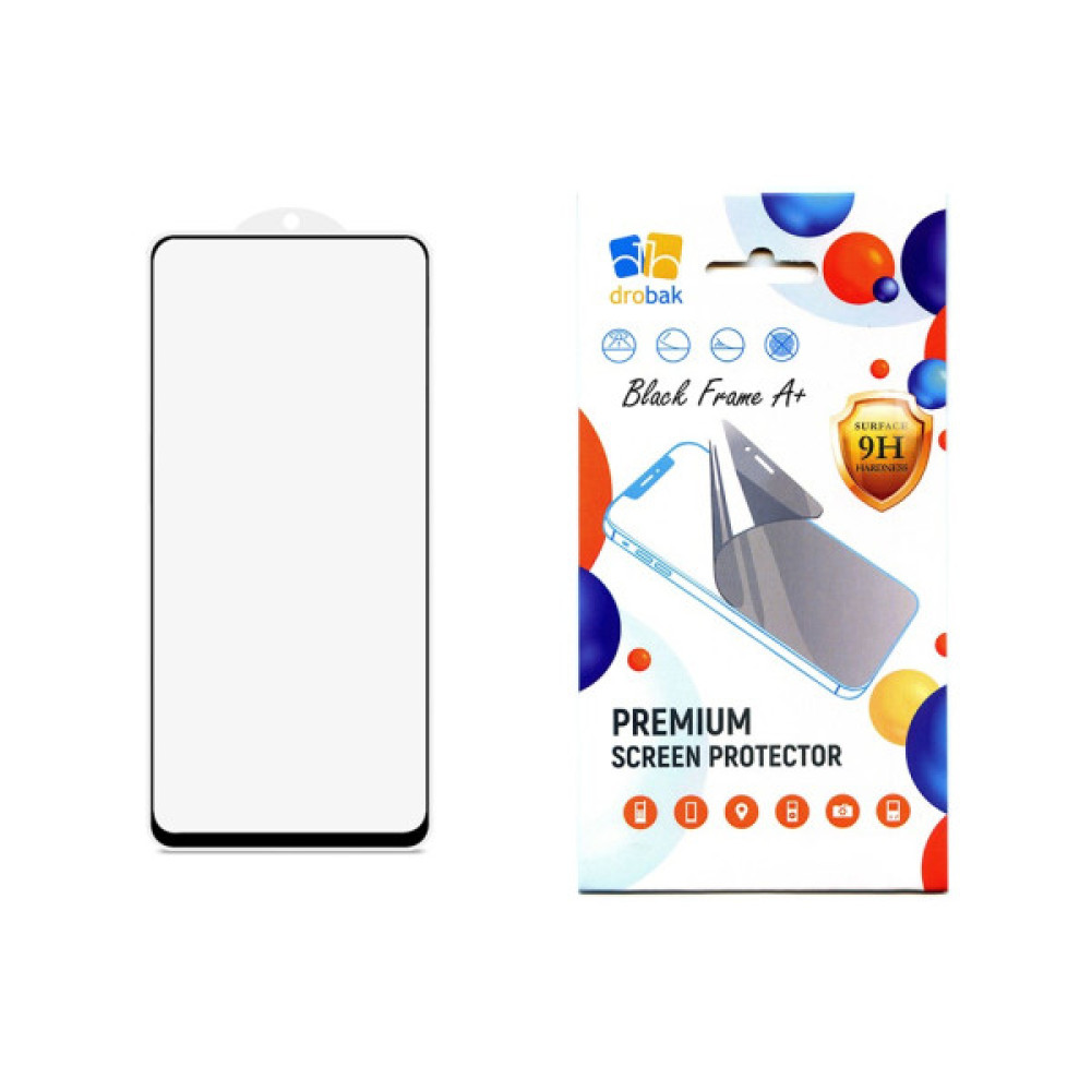 Скло захисне Drobak Poco F4 Black Frame A+ (717154) Скло захисне Drobak Poco F4 Black Frame A+ (717154)