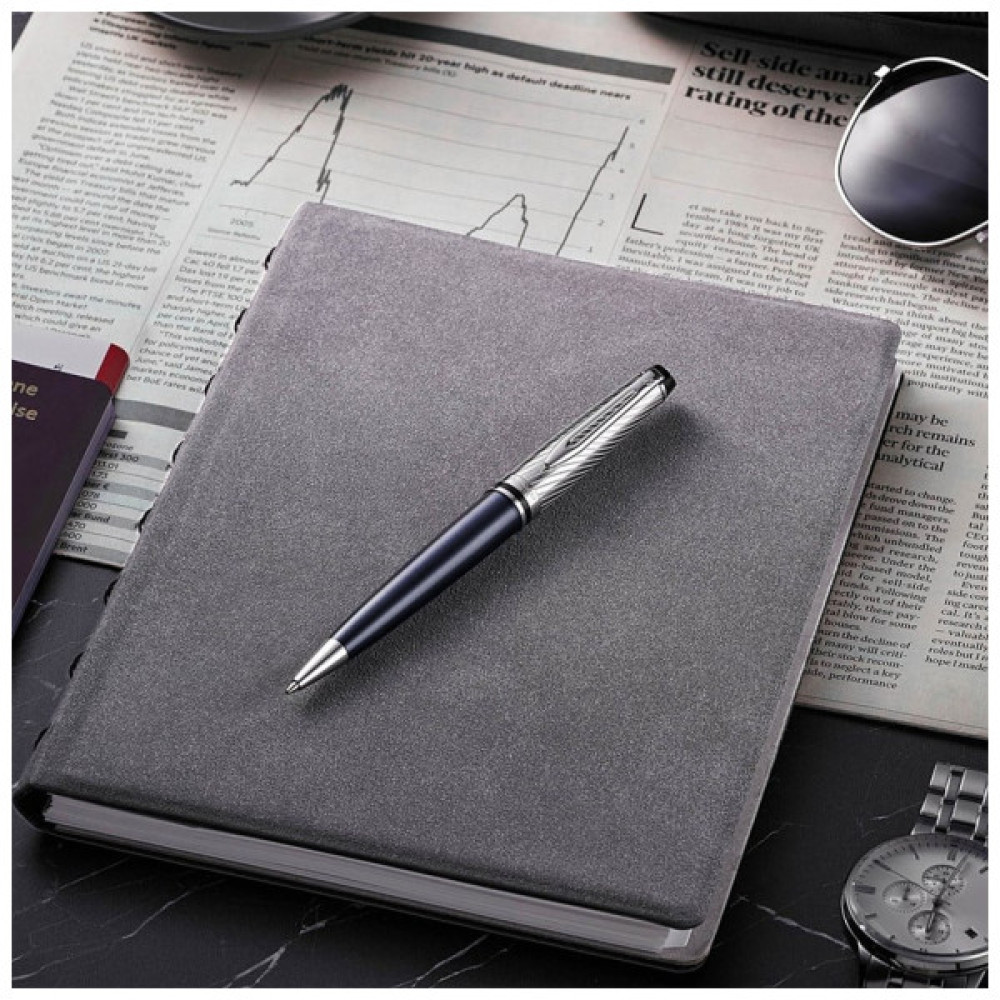 Ручка кулькова Waterman EXPERT Deluxe Metallic Stone Grey CT BP (20 052)