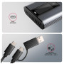 Кишеня зовнішня AXAGON USB-C 10Gbps metal box with info display for M.2 NVMe & SATA SSD (EEM2-SD2)