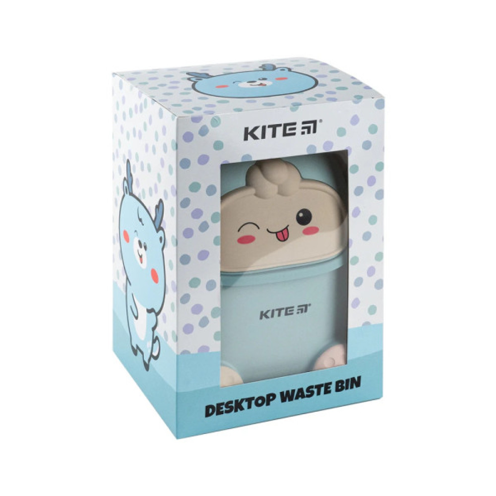 Кошик для паперів Kite Настільний контейнер для сміття, блакитний (K24-009-4)