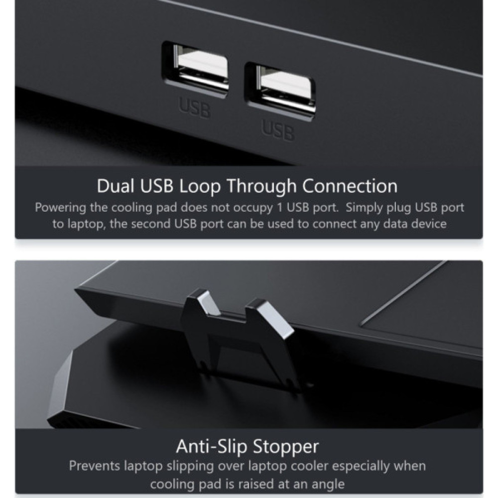 Підставка до ноутбука IceCoorel 10-15.6", 2*60mm 2800 RPM, USB2.0+LCD+speed control., 400x350x45mm (A3)