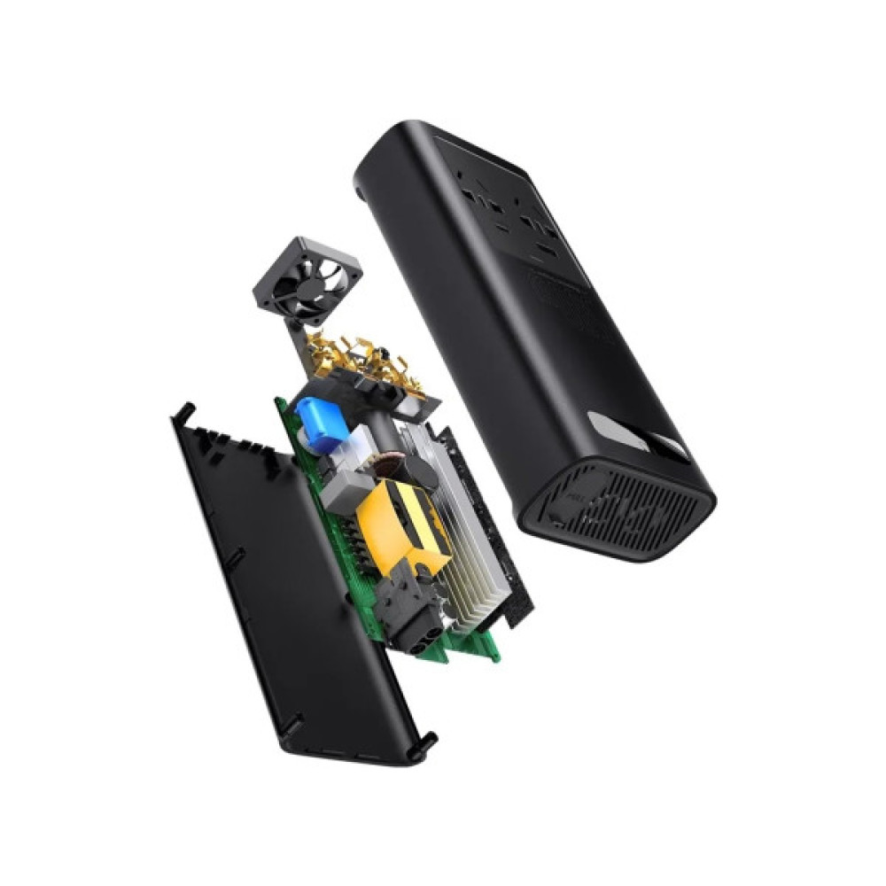 Автомобільний інвертор 12V/220V 500W Super Si Power Inverter CN/EU Black Baseus (CGNB000101)