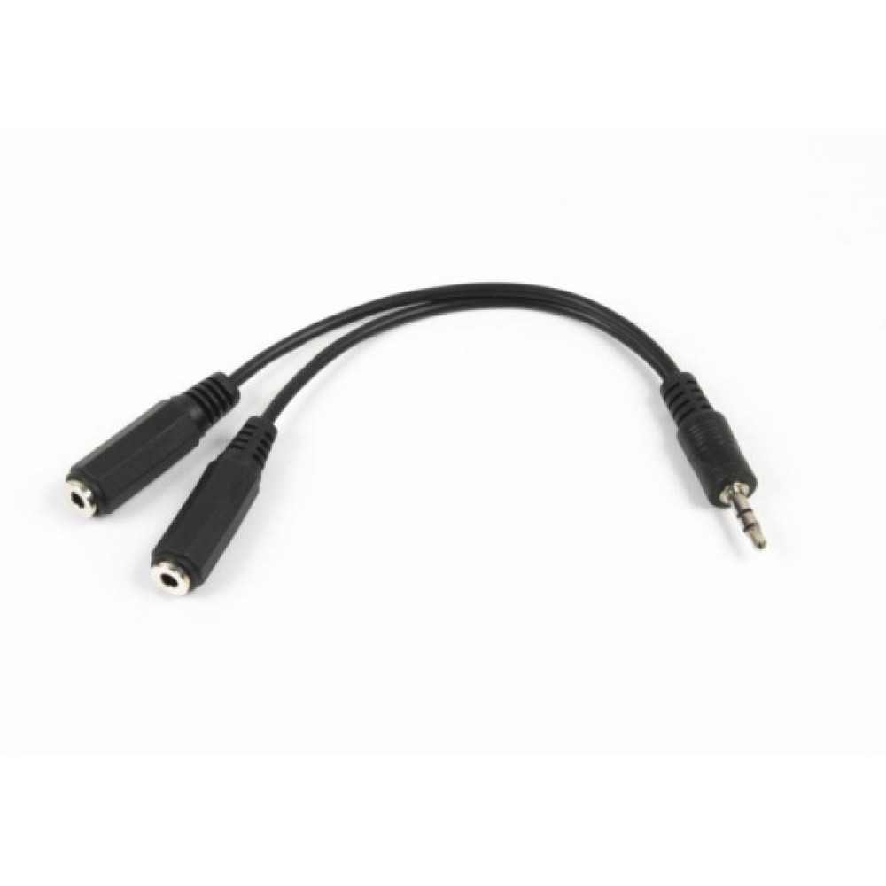 Кабель мультимедійний 3.5mm M to 2x3.5mm F 0.1m Cablexpert (CCA-415-0.1M)