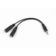 Кабель мультимедійний 3.5mm M to 2x3.5mm F 0.1m Cablexpert (CCA-415-0.1M)