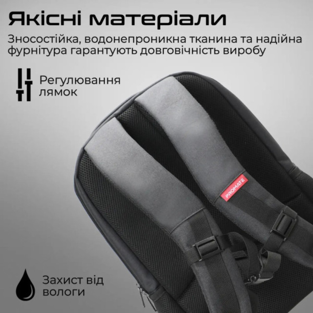 Рюкзак для ноутбука Promate 15.6" Satchel-BP Black (satchel-bp.black)