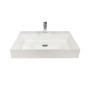 Раковина, умивальник Adamant SLENDER, штучний камінь, прямокут., з отвором для змішувача, без переливу, 605x405x120мм, накладний, білий
