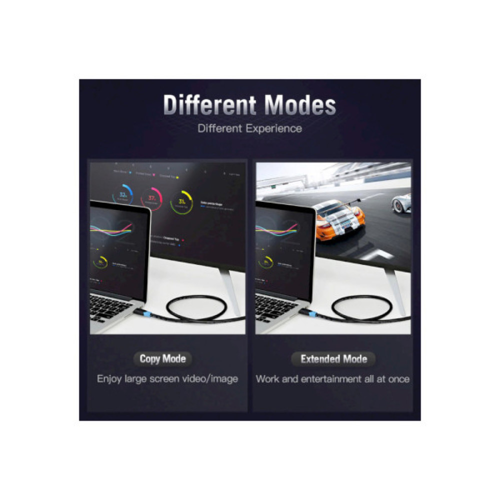 Кабель мультимедійний HDMI M to HDMI M 8.0m V2.0 4K60Hz VENTION (AACBK)