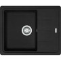 Мийка кухонна Franke Basis, фраграніт, прямокутник, з крилом, 620х500х200мм, чаша - 1, накладна, BFG 611-62, чорний матовий