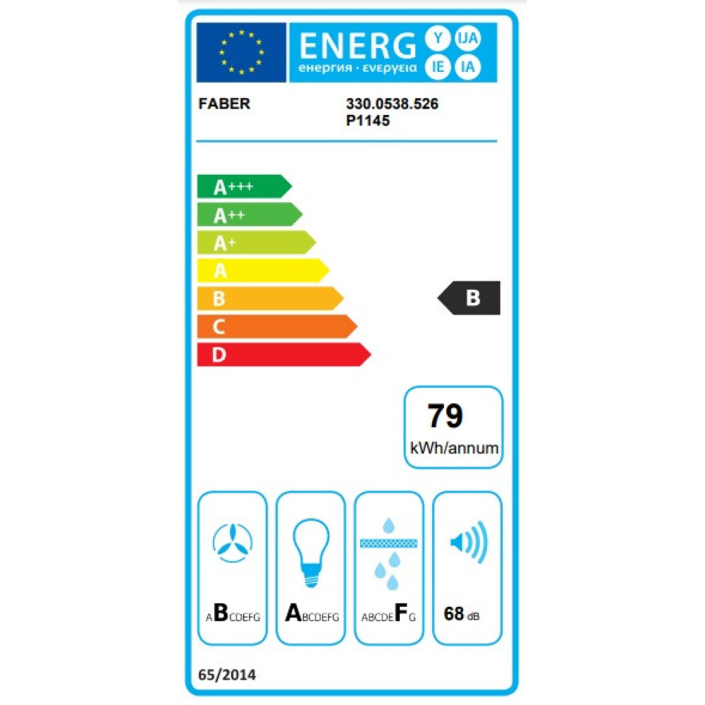 Витяжка Faber похила, 80см, 1219м.куб/год, Steelmax Ev8 Led Bk A80, чорний/нерж