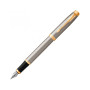 Ручка пір'яна Parker IM 17 Brushed Metal GT  FP F (22 211)