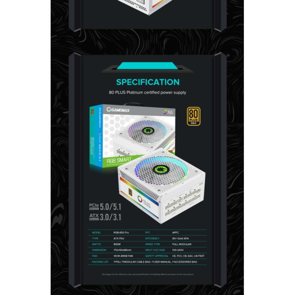 GAMEMAX RGB 850 PRO WH (ATX3.1PCIe5.1)