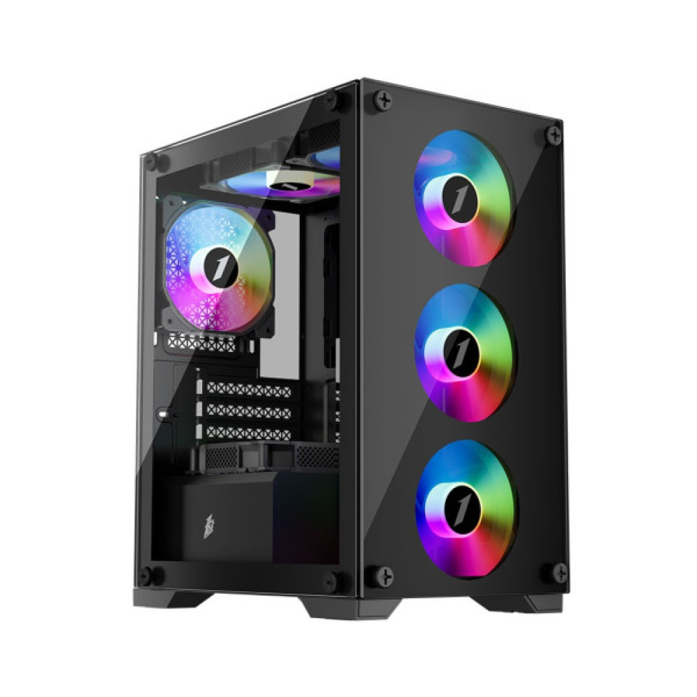 Корпус для ПК 1stPlayer X2-M-BK-4F1-PS-600FK-EU