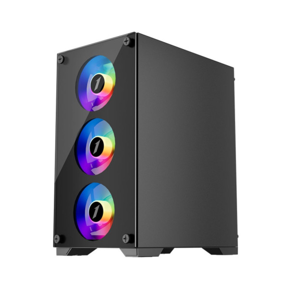 Корпус для ПК 1stPlayer X2-M-BK-4F1-PS-600FK-EU