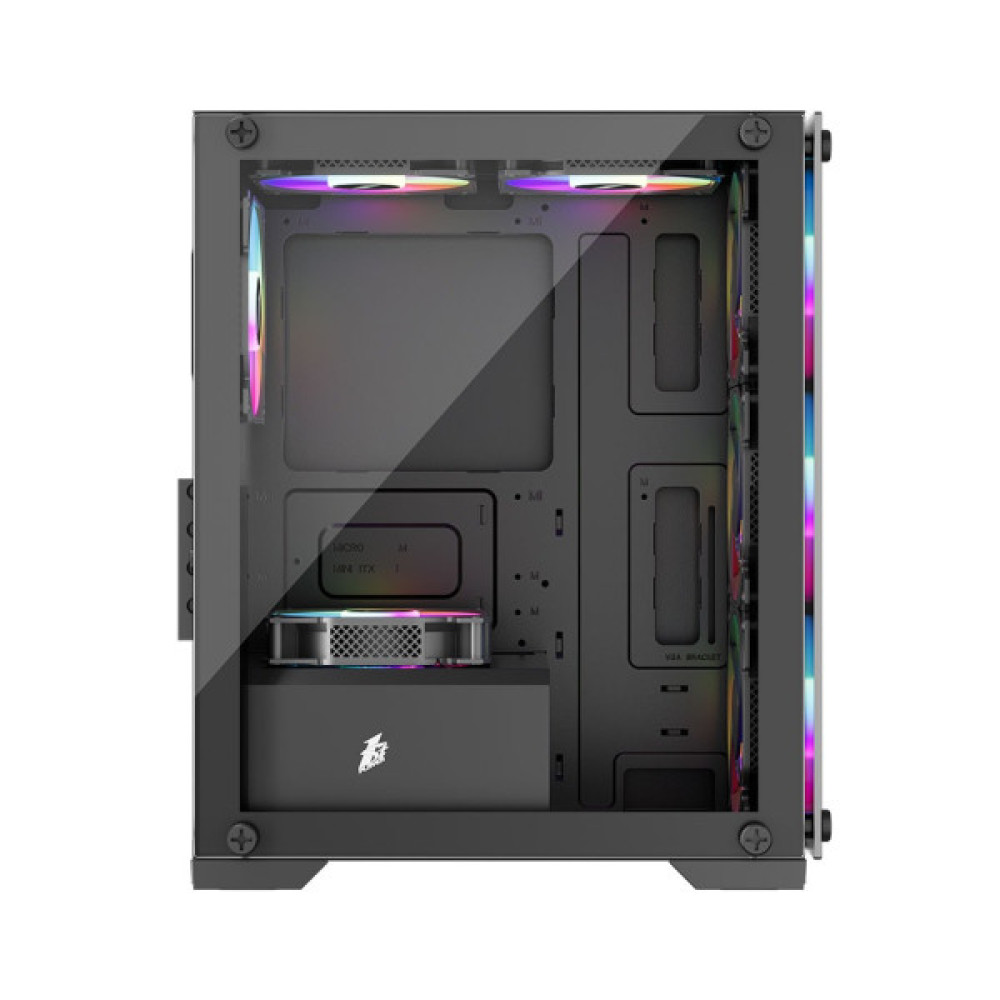Корпус для ПК 1stPlayer X2-M-BK-4F1-PS-600FK-EU