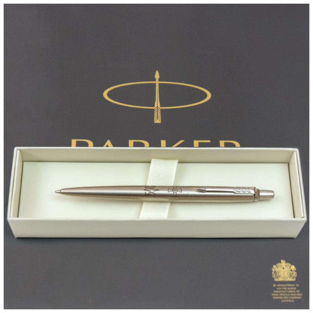 Ручка кулькова Parker JOTTER 17 ARMY SS CT BP Емблема ЗСУ + Тризуб ЗСУ (16132_W101b)
