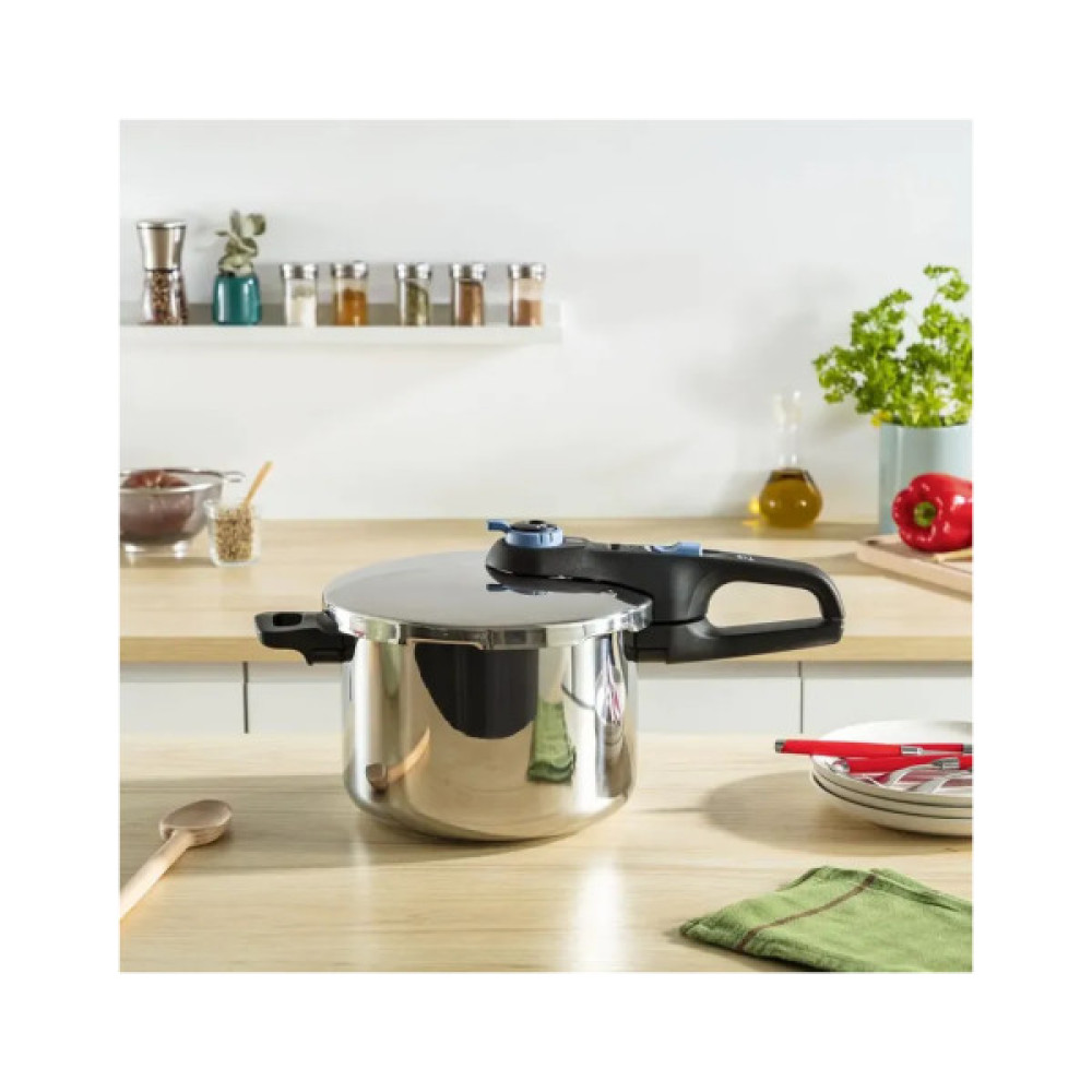 Каструля Tefal Secure Trendy, 4л, (скороварка) з паровим кошиком (P2580402)