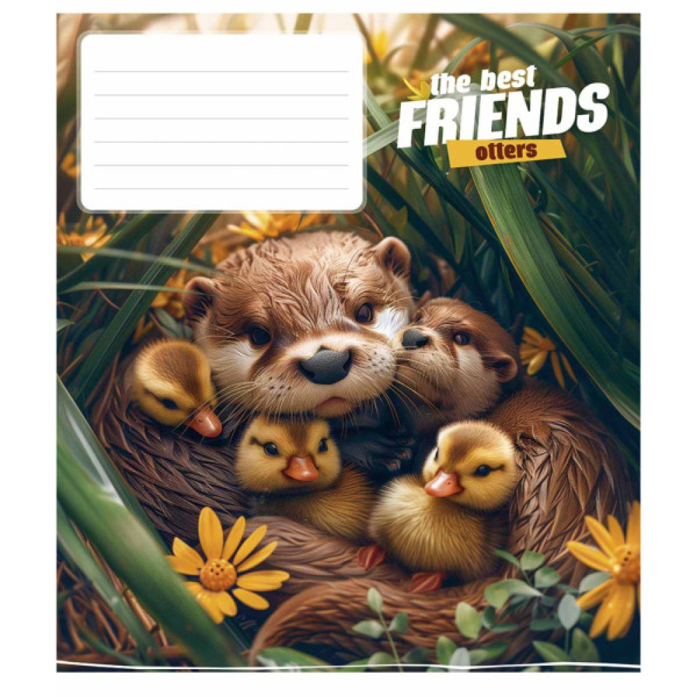 Зошит Школярик The best friends 12 аркушів клітинка (012-3434K)