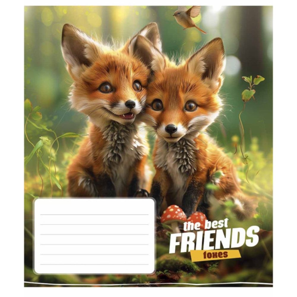 Зошит Школярик The best friends 12 аркушів клітинка (012-3434K)