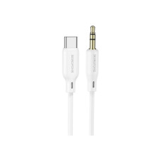 Кабель мультимедійний USB-C to 3.5mm M 1.0m white BOROFONE (6941991101076)
