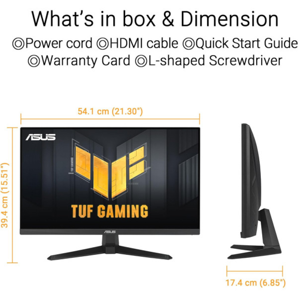 Монітор Asus 23.8" TUF Gaming VG249QE5A HDMI, DP, MM, IPS, 146Hz, 1ms, sRGB 125%, AdaptiveSync