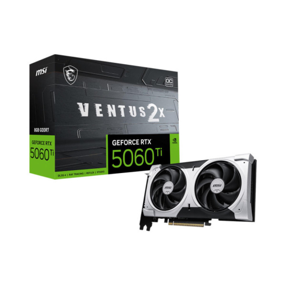 Відеокарта MSI GeForce RTX 5060 Ti 8GB GDDR7 VENTUS 2X OC PLUS