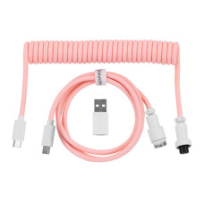 Дата кабель USB-C + USB A to USB-C 1.36m Coiled Aviator pink Keychron (CAB15_KEYCHRON) Дата кабель USB-C + USB A to USB-C 1.36m Coiled Aviator pink Keychron (CAB15_KEYCHRON)