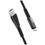 Дата кабель USB 2.0 AM to Micro 5P 1.0m zinc alloy + led black ColorWay (CW-CBUM035-BK)