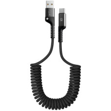 Дата кабель USB 2.0 AM to USB-C 1.0m Spiral 2.4A black Armorstandart (ARM75390)