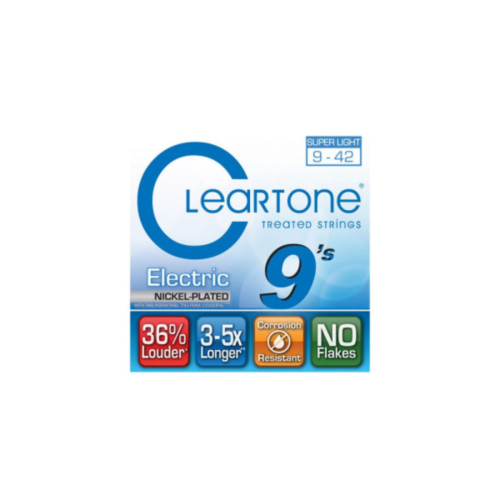 Струни для гітари Cleartone Electric Nickel-Plated Super Light (09-42) (9409)