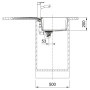 Мийка кухонна Franke Centro, фраграніт, прямокутник, з крилом, 860х500х200мм, чаша - 1, врізна, оборотна, CNG 611-86, чорний матовий