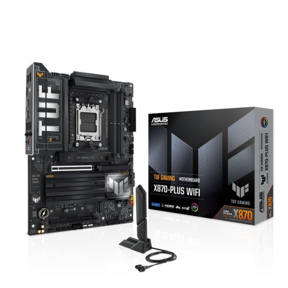 Материнcька плата ASUS TUF GAMING X870-PLUS WIFI sAM5 X870 4xDDR5 M.2 HDMI Wi-Fi BT ATX