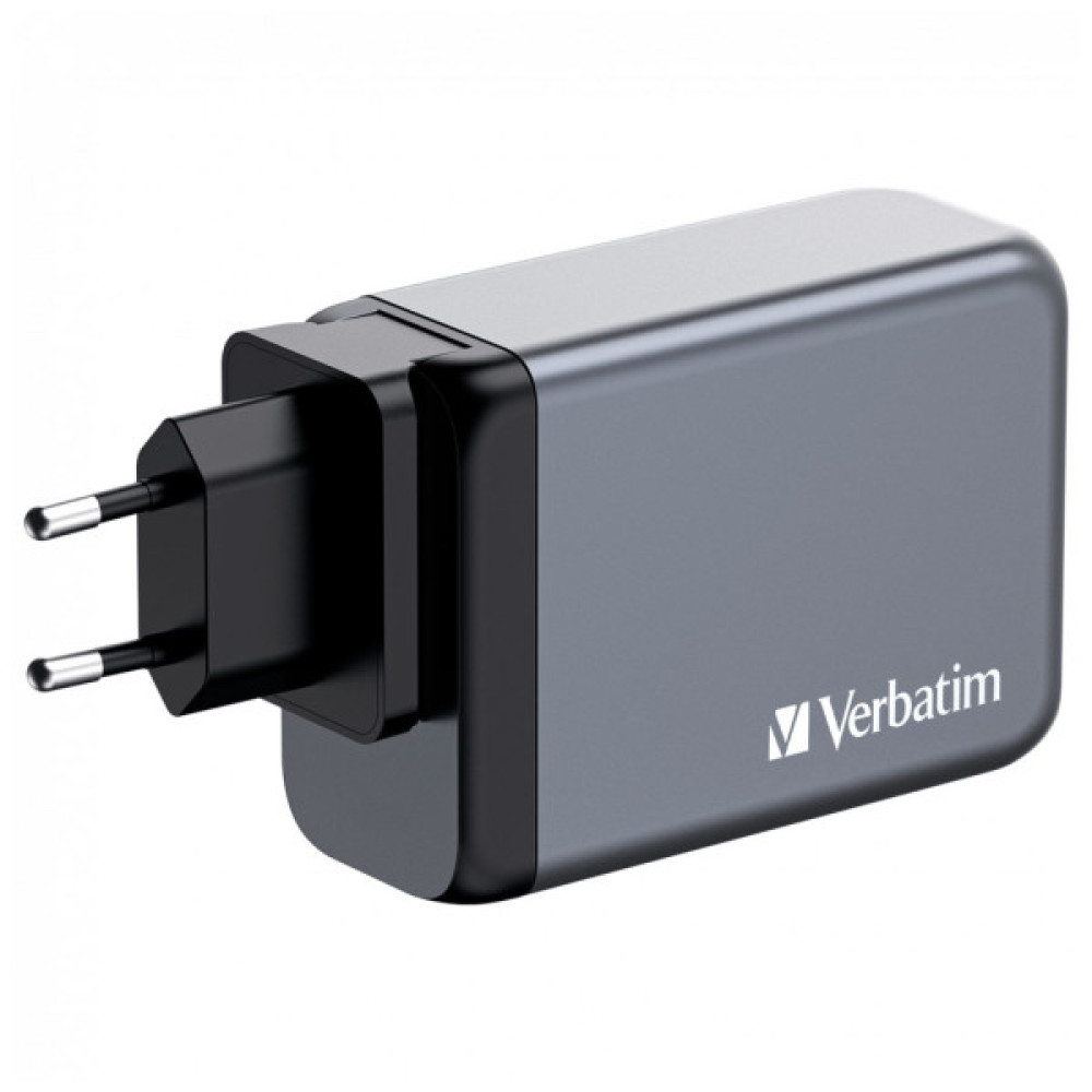 Зарядний пристрій Verbatim GaN 240 W 4 ports (USB-C-140 W,USB-C-100 W,USB-C-65 W /USB-A -3.0) (32205)