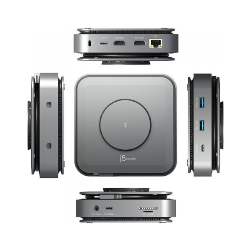 Порт-реплікатор J5create Dock-Station USB-C 10-in-1 (HDMI/PD/USB-A/USB-C/LAN) (JCD3199-N)