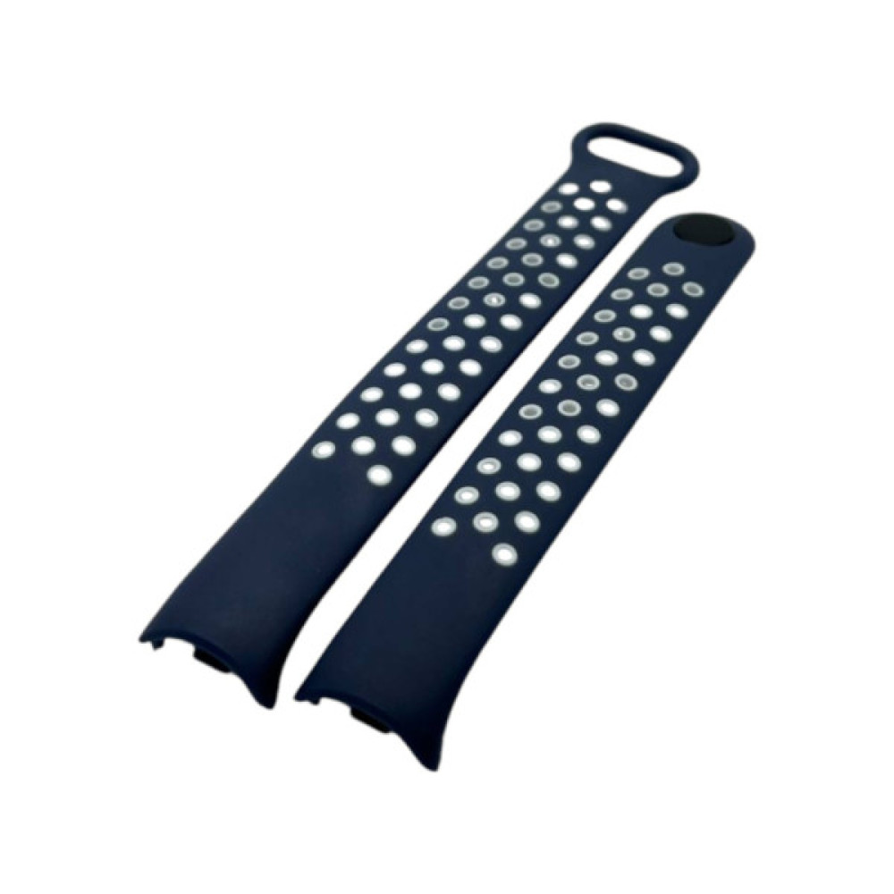 Ремінець до фітнес браслета BeCover Vents Style для Xiaomi Mi Smart Band 9 Blue-White (711987)