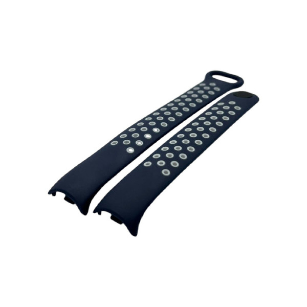 Ремінець до фітнес браслета BeCover Vents Style для Xiaomi Mi Smart Band 9 Blue-White (711987)