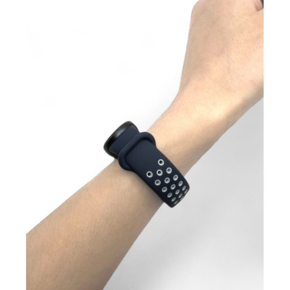 Ремінець до фітнес браслета BeCover Vents Style для Xiaomi Mi Smart Band 9 Blue-White (711987)
