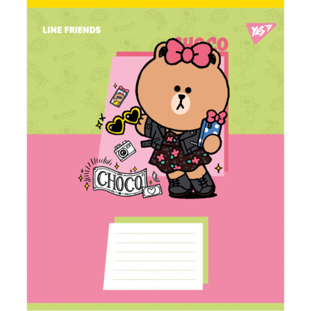 Зошит Yes Line Friends Funnyl А5 24 аркушів клітинка (767643)