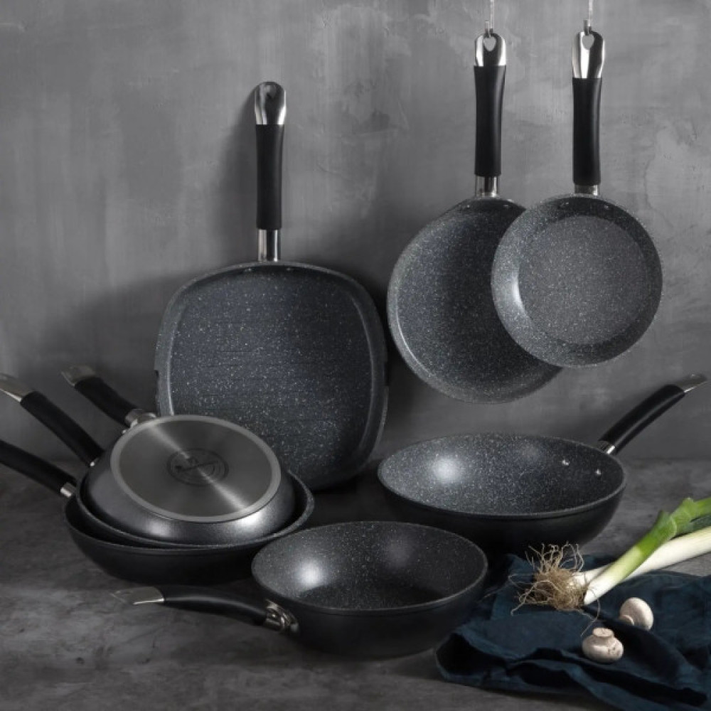 Сковорода MasterPro Home edition, Вок з кришкою, 28 см (BGMP-3289-BK)