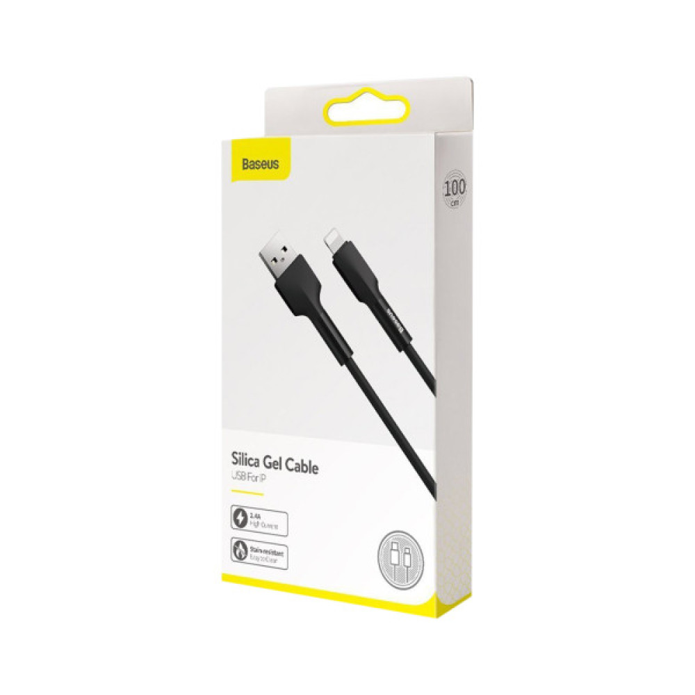 Дата кабель USB 2.0 AM to Lightning 1.0m black Baseus (CALGJ-01)